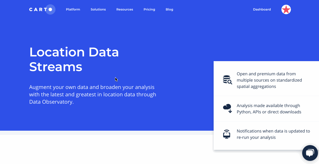 CARTO Data Catalog